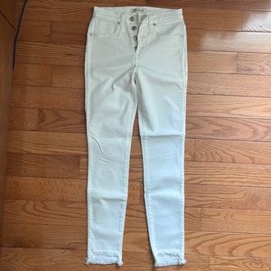 NWT MADEWELL 10” HIGHRISE SKINNY JEAN WHITE 24/25